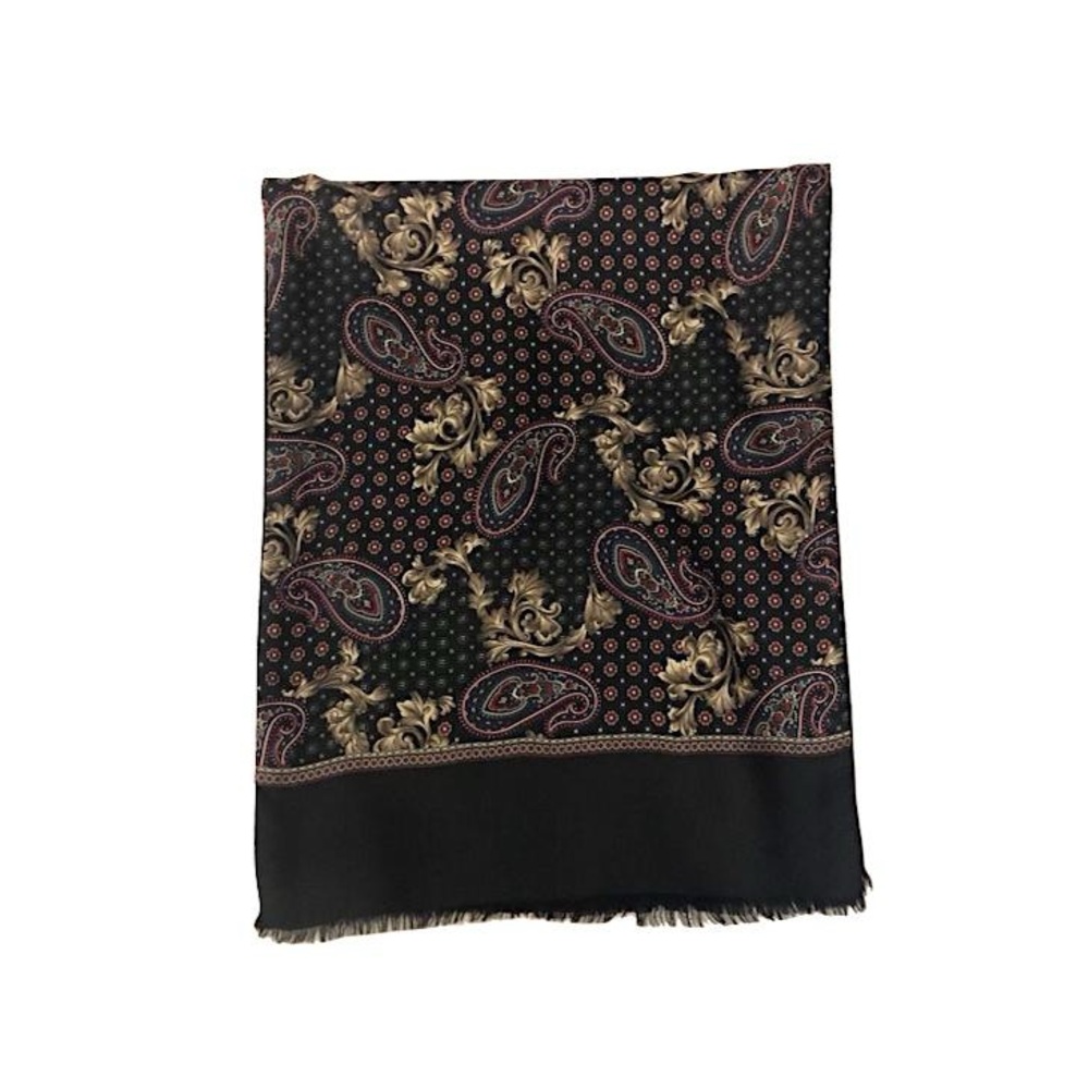 Paolo Gucci Reversible Silk/Wool Scarf for Men